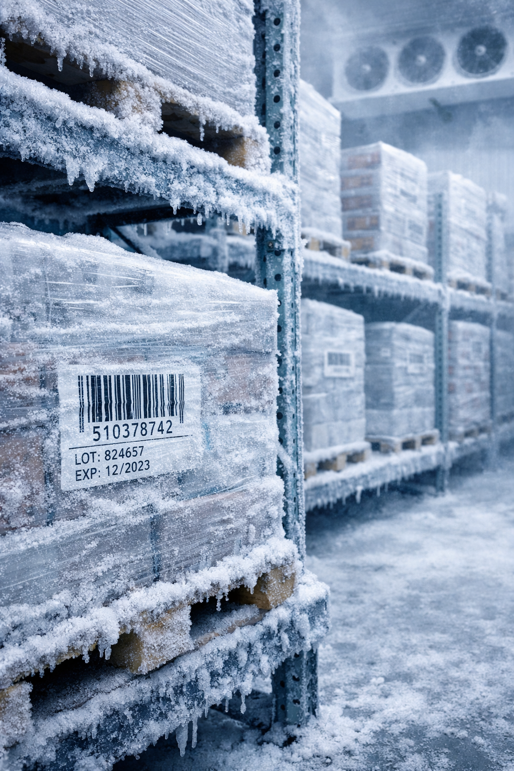 Cold-chain logistics and frozen inventory